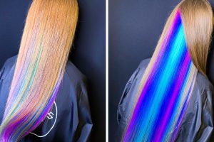 Egy stylist színátmenetes hajszínt hoz létre, és a gyönyörű eredmények el fognak kábítani