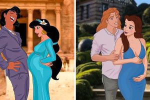 Egy művész elképzelte, hogyan néznének ki várandósan a Disney párok, és ez túl varázslatos