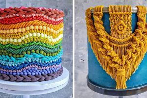 Egy művész olyan tortákat készít, amelyek úgy néznek ki, mint egy kézimunka, és nem tudjuk levenni róluk a szemünket