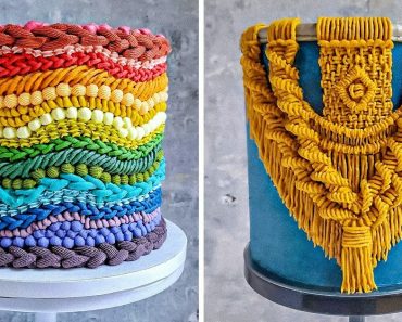 Egy művész olyan tortákat készít, amelyek úgy néznek ki, mint egy kézimunka, és nem tudjuk levenni róluk a szemünket