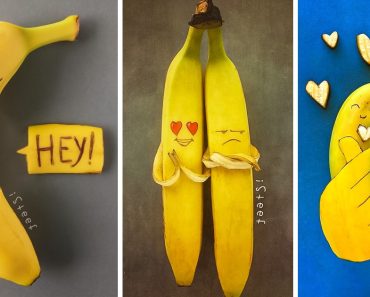 Egy művész megtalálta a módját, hogy banánnal fejezze ki az élet iránti szeretetét