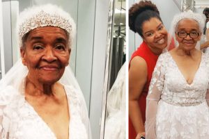 A nagymama, akinek megtiltották, hogy megvegye álmai esküvői ruháját, mert fekete, 69 évvel később végre felveszi azt.