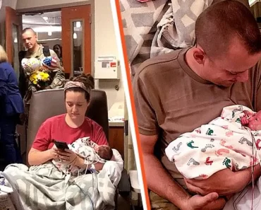 A feleség küldött a katona férjének egy sms-t az újszülött ikrekről, a férfi megjelenik a kórházban, hogy meglepje őt