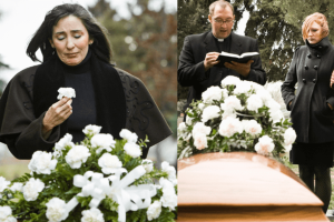 A nő gyászol és eltemeti a férje holttestét, csak hogy négy nappal később a küszöbén találja meg őt