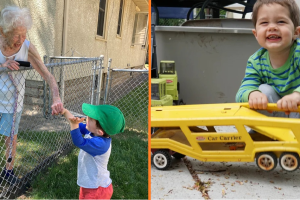 A 99 éves hölgy elvesztette a fiát, minden játékát odaadta egy 2 éves kisfiúnak a szomszédban
