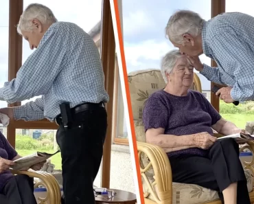 A nagypapa gyengéden megfésüli a vele 60 éve házasságban élő demenciában szenvedő felesége haját, ezzel megmutatva, hogy az igaz szerelem minden betegséget legyőz