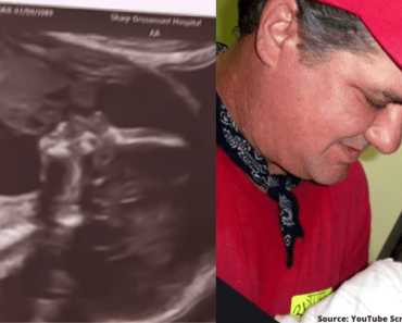 A terhes nő azt mondja, az ultrahangfelvételen a születendő gyermekét csókoló angyal van, aki a néhai édesapja: “Elállt a lélegzetem”