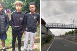 3 fiú az iskolából hazafelé tartva megragadta az öngyilkos férfit, aki éppen le akart ugrani a hídról, és megmentik az életét