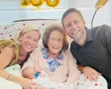 A 99 éves nő, aki nagy családról álmodott, először találkozik a 100. dédunokájával