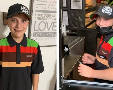 Heves vitát vált ki az interneten a büszke apuka, miután megosztotta a Burger Kingnél dolgozó 14 éves gyerekéről készült fotókat