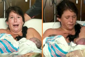 Az anya csak 2 perccel az első baba születése után tudja meg, hogy ikrekkel terhes