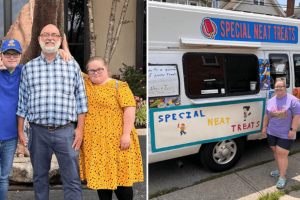 Két Down-szindrómás gyerek apukája vesz egy fagylaltkocsit, hogy elindítsa őket az útjukon: “Különleges finomságok”