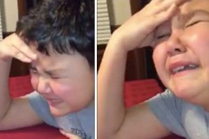A 9 éves kisfiú sírva fakad, miután karácsony előtt véget ért a hároméves rákkezelése