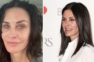Courteney Cox természetesen gyönyörű, és nem fél időnként megmutatni valódi önmagát smink nélkül.