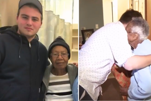 Az éber tini mindent abbahagy, hogy segítsen a zavart és reszkető 87 éves idős nőnek hazajutni